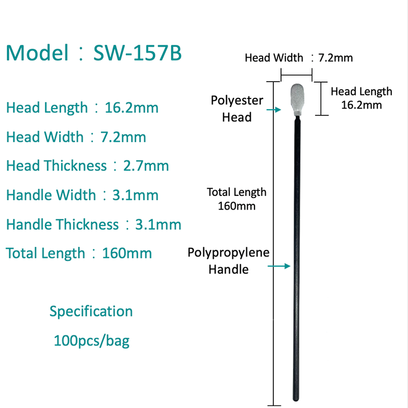 SW-157B Polysters Polled Polled Polyster Swab