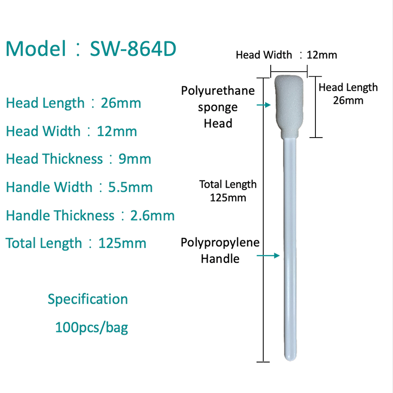 SW-864D Swab de esponja limpa industrial livre de poeira